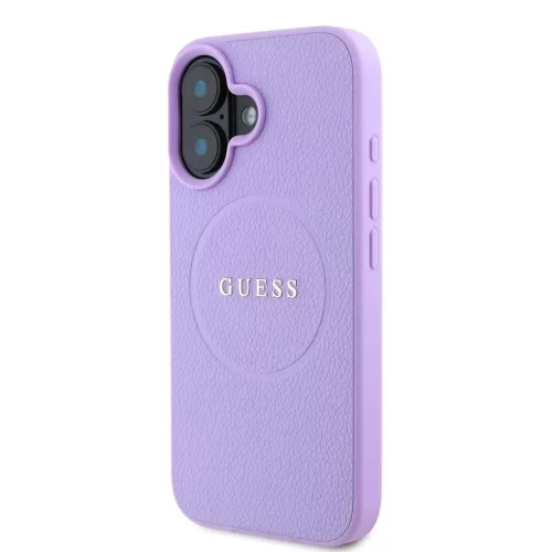 Guess PU Grained Classic Logo MagSafe tok iPhone 16 készülékhez lila