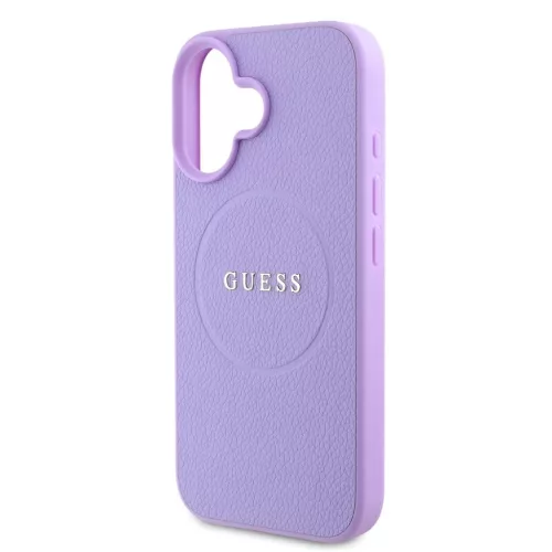 Guess PU Grained Classic Logo MagSafe tok iPhone 16 készülékhez lila