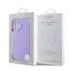 Guess PU Grained Classic Logo MagSafe tok iPhone 16 készülékhez lila