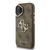 Guess PU 4G Metal Logo Stand Camera Frame tok iPhone 16 készülékhez barna