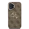 Guess PU 4G Metal Logo Stand Camera Frame tok iPhone 16 készülékhez barna