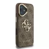 Guess PU 4G Metal Logo Stand Camera Frame tok iPhone 16 készülékhez barna