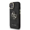 Guess PU 4G Metal Logo Stand Camera Frame tok iPhone 13 készülékhez fekete