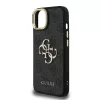 Guess PU 4G Metal Logo Stand Camera Frame tok iPhone 13 készülékhez fekete