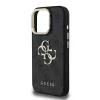 Guess PU 4G Metal Logo Stand Camera Frame tok iPhone 15 Pro készülékhez fekete