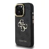 Guess PU 4G Metal Logo Stand Camera Frame tok iPhone 15 Pro Max készülékhez fekete
