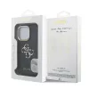 Guess PU 4G Metal Logo Stand Camera Frame tok iPhone 15 Pro Max készülékhez fekete