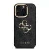 Guess PU 4G Metal Logo Stand Camera Frame tok iPhone 16 Pro készülékhez fekete