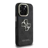Guess PU 4G Metal Logo Stand Camera Frame tok iPhone 16 Pro készülékhez fekete