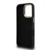 Guess PU 4G Metal Logo Stand Camera Frame tok iPhone 16 Pro készülékhez fekete
