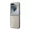 Guess PC/TPU Glitter Flakes Metal Logo tok Samsung Galaxy Z Flip 6 készülékhez arany