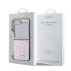 Guess PC/TPU Glitter Flakes Metal Logo tok Samsung Galaxy Z Flip 6 készülékhez rózsaszín