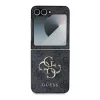 Guess PU 4G Metal Logo tok Samsung Galaxy Z Flip 6 készülékhez szürke