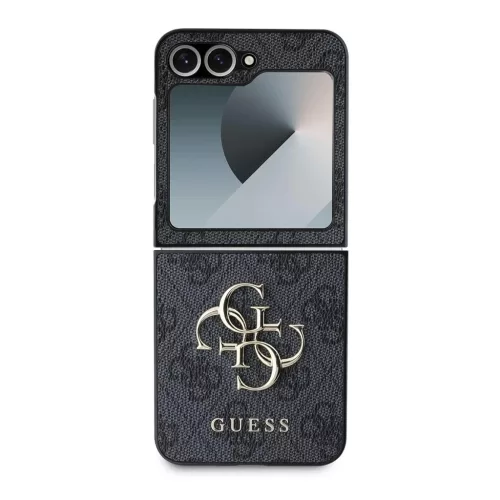 Guess PU 4G Metal Logo tok Samsung Galaxy Z Flip 6 készülékhez szürke
