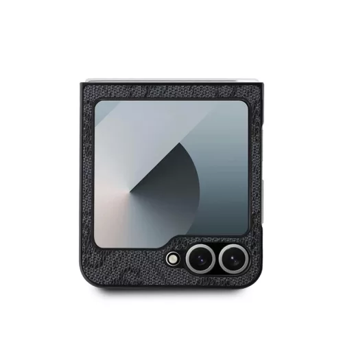 Guess PU 4G Metal Logo tok Samsung Galaxy Z Flip 6 készülékhez szürke