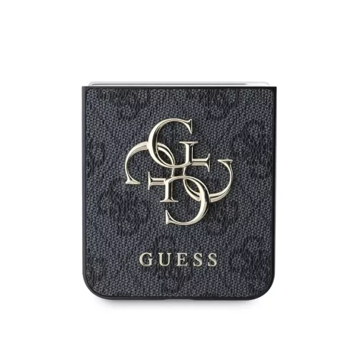Guess PU 4G Metal Logo tok Samsung Galaxy Z Flip 6 készülékhez szürke