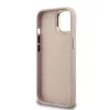 Guess PU 4G Metal Logo Stand Camera Frame tok iPhone 15 készülékhez rózsaszín