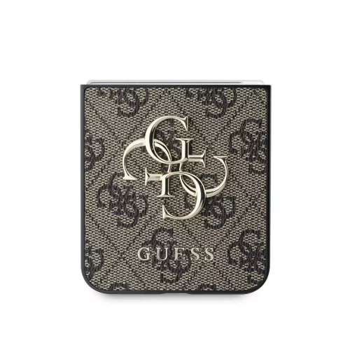 Guess PU 4G Metal Logo tok Samsung Galaxy Z Flip 6 készülékhez barna