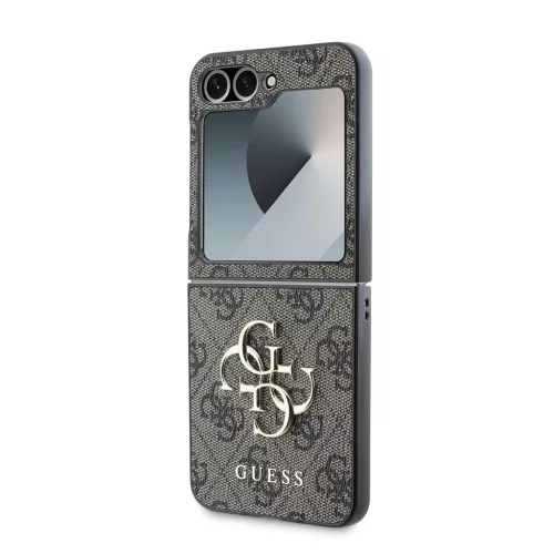 Guess PU 4G Metal Logo tok Samsung Galaxy Z Flip 6 készülékhez barna