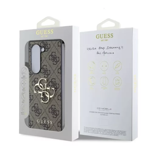 Guess PU 4G Metal Logo tok Samsung Galaxy Z Fold 6 készülékhez barna