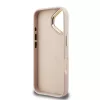 Guess PU 4G fém logós állványos kamerakeretes tok iPhone 16 készülékhez rózsaszín