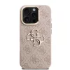Guess PU 4G Metal Logo Stand Camera Frame tok iPhone 16 Pro készülékhez rózsaszín