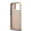 Guess PU 4G Metal Logo Stand Camera Frame tok iPhone 16 Pro készülékhez rózsaszín