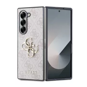   Guess PU 4G Metal Logo tok Samsung Galaxy Z Fold 6 készülékhez rózsaszín