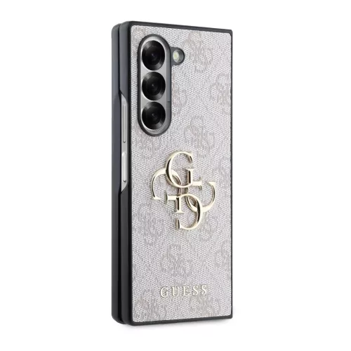 Guess PU 4G Metal Logo tok Samsung Galaxy Z Fold 6 készülékhez rózsaszín