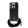 Guess IML 4G nyomtatott vállpántos tok iPhone 16 Pro Max készülékhez fekete