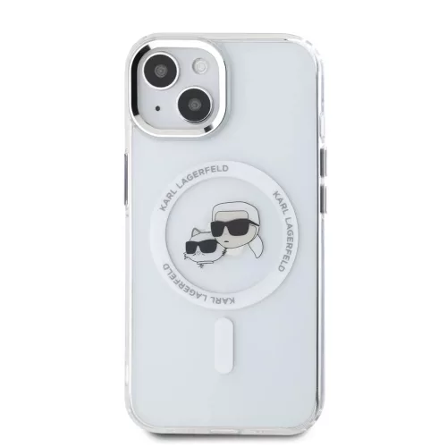 Karl Lagerfeld IML K&CH Heads Metal Frame MagSafe tok iPhone 14 készülékhez átlátszó