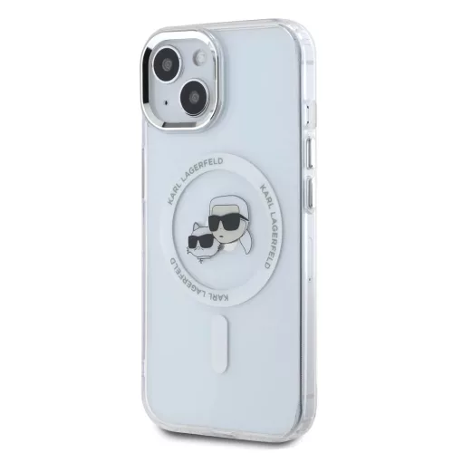 Karl Lagerfeld IML K&CH Heads Metal Frame MagSafe tok iPhone 14 készülékhez átlátszó