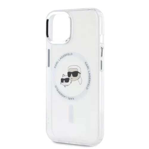 Karl Lagerfeld IML K&CH Heads Metal Frame MagSafe tok iPhone 14 készülékhez átlátszó