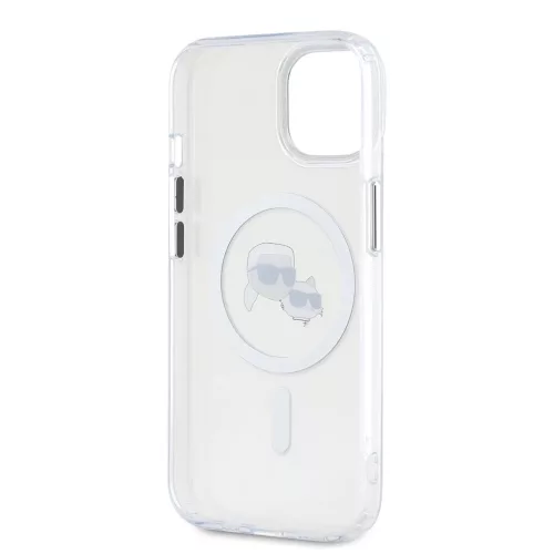 Karl Lagerfeld IML K&CH Heads Metal Frame MagSafe tok iPhone 14 készülékhez átlátszó