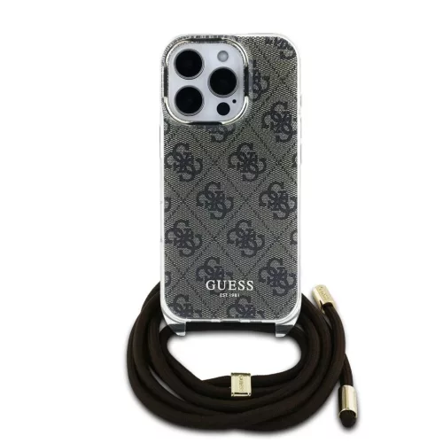 Guess IML 4G nyomtatott vállpántos tok iPhone 16 Pro készülékhez barna