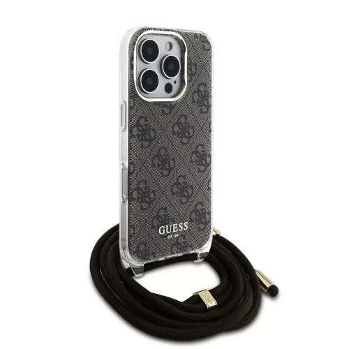 Guess IML 4G nyomtatott vállpántos tok iPhone 16 Pro készülékhez barna