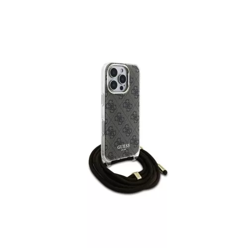 Guess IML 4G nyomtatott vállpántos tok iPhone 16 Pro Max készülékhez barna