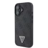 Guess PU 4G Strass Triangle Metal Logo tok + keresztpánt iPhone 16 készülékhez fekete