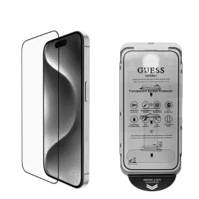 Guess kijelzővédő 2.5D iPhone 16 készülékhez fekete