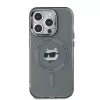 Karl Lagerfeld IML Choupette Head Metal Frame MagSafe tok iPhone 15 Pro készülékhez fekete