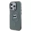 Karl Lagerfeld IML Choupette Head Metal Frame MagSafe tok iPhone 15 Pro Max készülékhez fekete