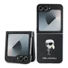 Karl Lagerfeld PU Saffiano Monogram Ikonik tok Samsung Galaxy Z Flip 6 készülékhez fekete