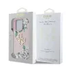 Guess PU Grained Roses 4G Metal Logo tok iPhone 16 Pro készülékhez rózsaszín