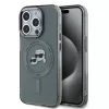 Karl Lagerfeld IML K&CH Heads Metal Frame MagSafe tok iPhone 15 Pro készülékhez fekete