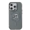 Karl Lagerfeld IML K&CH Heads Metal Frame MagSafe tok iPhone 15 Pro készülékhez fekete