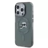 Karl Lagerfeld IML K&CH Heads Metal Frame MagSafe tok iPhone 15 Pro készülékhez fekete