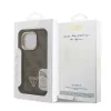 Guess PU 4G Strass Triangle Logo Stand Camera Frame MagSafe tok iPhone 16 Pro készülékhez barna