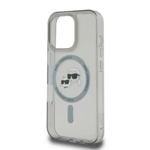 Karl Lagerfeld IML K&CH Heads Metal Frame MagSafe tok iPhone 16 Pro Max készülékhez fekete