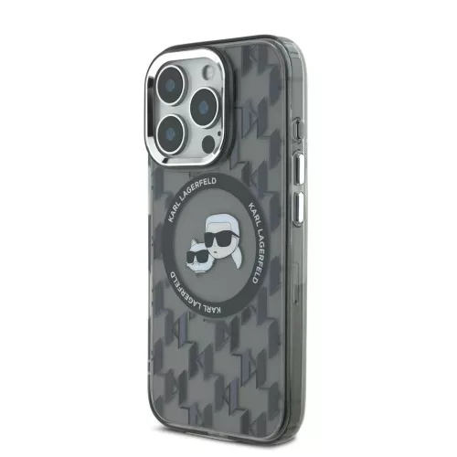 Karl Lagerfeld IML Monogram K&CH Heads MagSafe tok iPhone 16 Pro készülékhez fekete