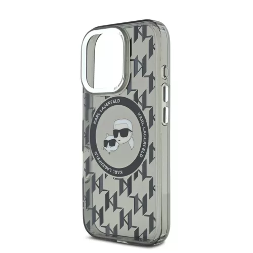 Karl Lagerfeld IML Monogram K&CH Heads MagSafe tok iPhone 16 Pro készülékhez fekete